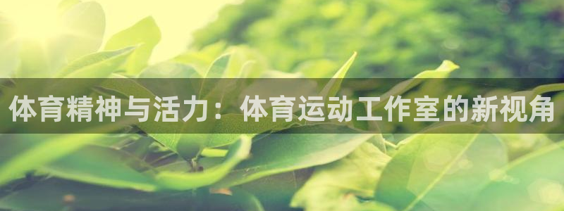 熊猫体育：体育精神与活力：体育运动工作室的新视角
